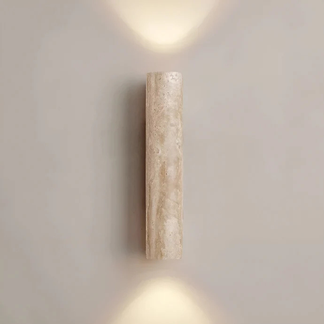 TravertineGlow | Elegant Minimalist LED Cylinder Wall Sconce 2