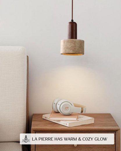 TravertineGlow | Elegant Natural Stone Kitchen Pendant Lighting Fixture 1