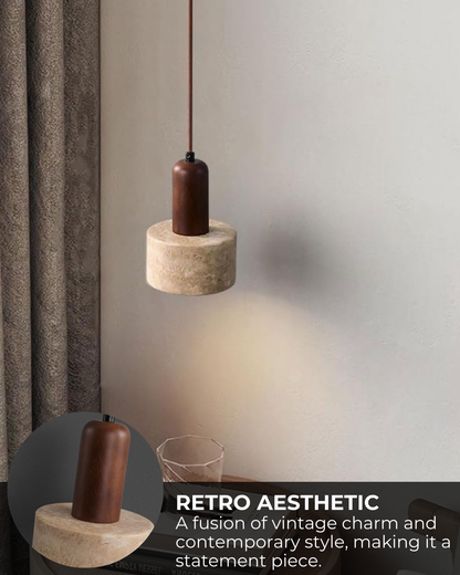TravertineGlow | Elegant Natural Stone Kitchen Pendant Lighting Fixture 2