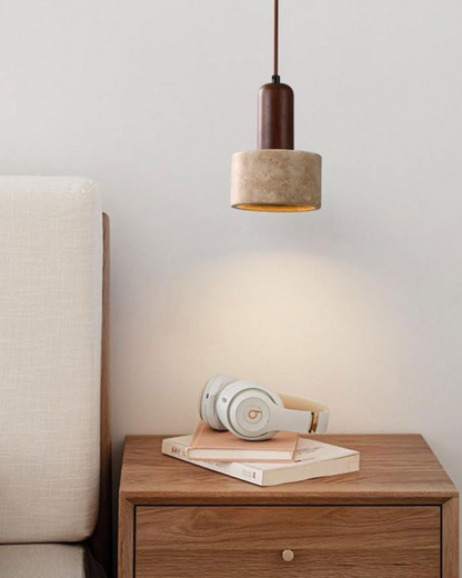 TravertineGlow | Elegant Natural Stone Kitchen Pendant Lighting Fixture 5