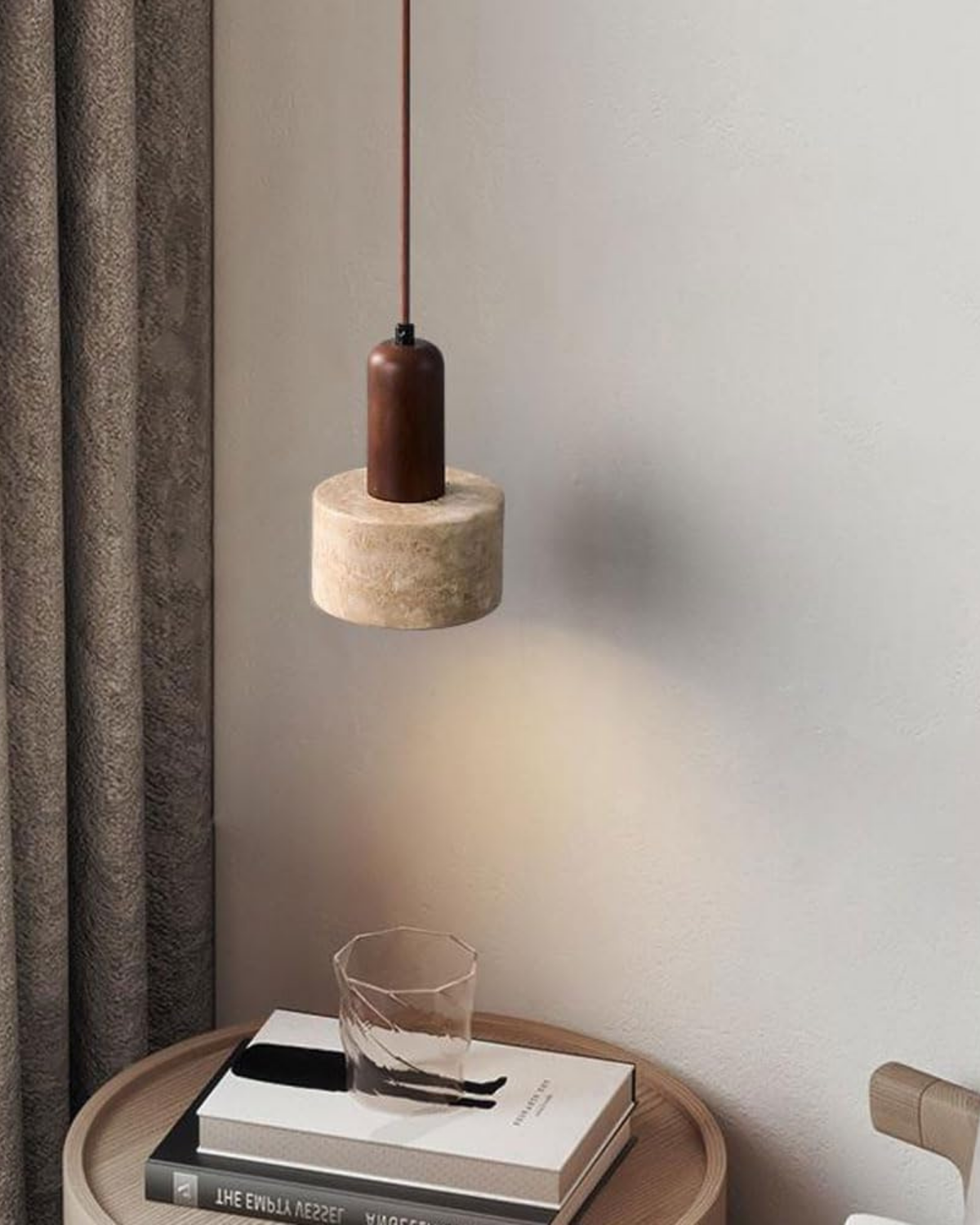TravertineGlow | Elegant Natural Stone Kitchen Pendant Lighting Fixture 6