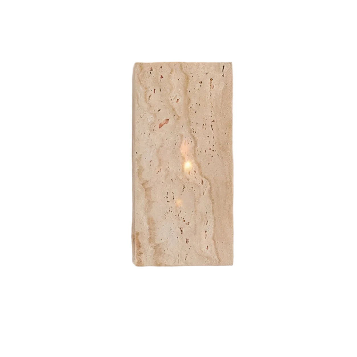 TravertineGlow | Elegant Natural Stone Outdoor Wall Lantern with Up and Down Lights