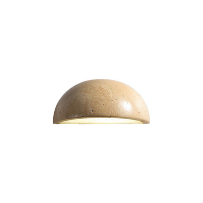 TravertineGlow | Elegant Organic LED Semicircular Wall Sconce Lighting 1