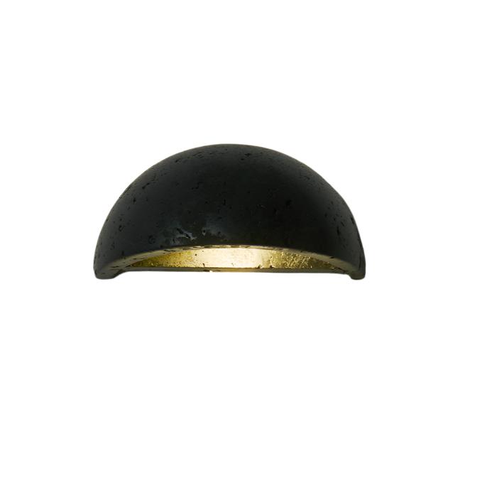 TravertineGlow | Elegant Organic LED Semicircular Wall Sconce Lighting 4