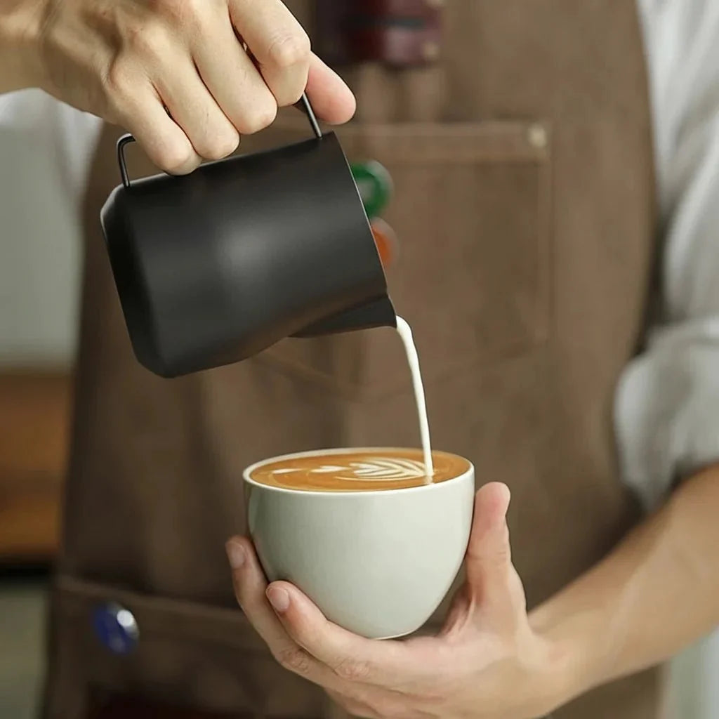 Stainless Steel Milk Jug for Latte Art, Milk Frothing Jug with Turbine Interior, Coffee Machine Accessories_06