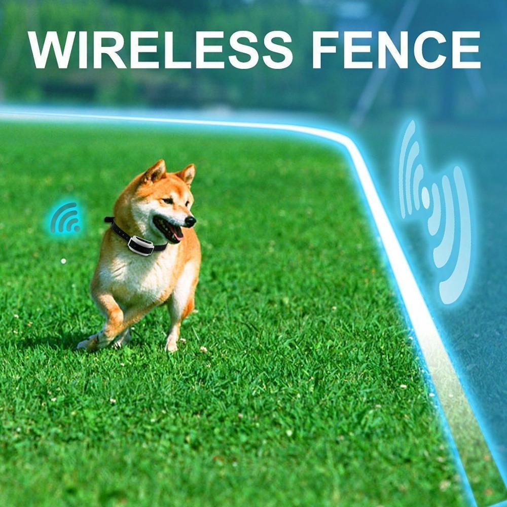 Wireless Dog Fence for Garden, Rechargeable Dog Training Collar, Outdoor Dog Fence with 1 to 3 Collars_02