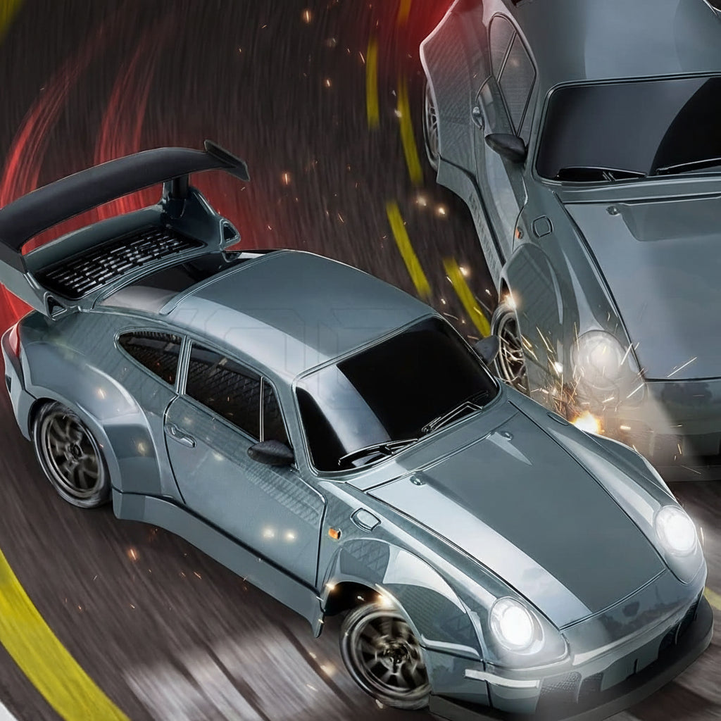 Remote Control Car, 1:24 RC Drift Car with LED Wheels and All Wheel Drive, Rechargeable Radio Controlled Car for Kids_01
