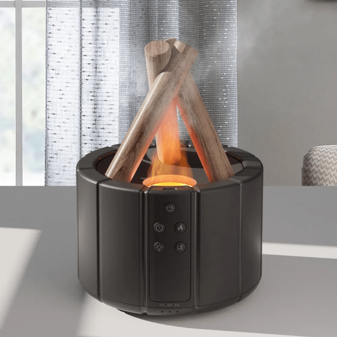 Humidifiers for Bedroom, Flame Essential Oil Diffuser, Ultrasonic Aroma Diffuser 200 ml, Quiet Room Humidifier_01