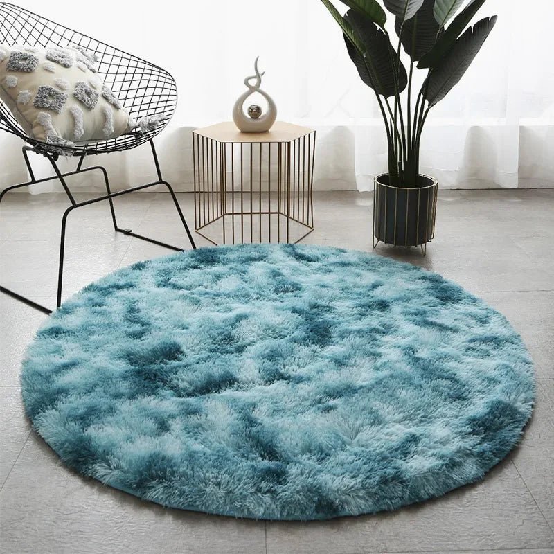 Round Rugs for Living Room, Soft Bedroom Rug, Fluffy Circle Rug with High Pile, Shaggy Hallway Rug_06