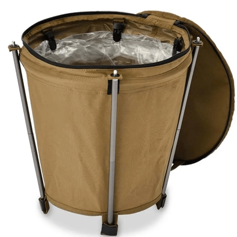 Outdoor Bin for Camping, Collapsible Camping Bin 20 Litre with PVC Lining, Camping Equipment for Festivals and BBQ_07
