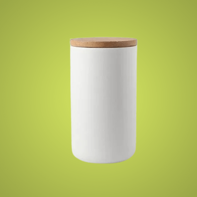 Ceramic Storage Jars with Bamboo Lid, Airtight Food Storage Containers 260 to 1000 ml, Kitchen Storage Jars for Pantry_08