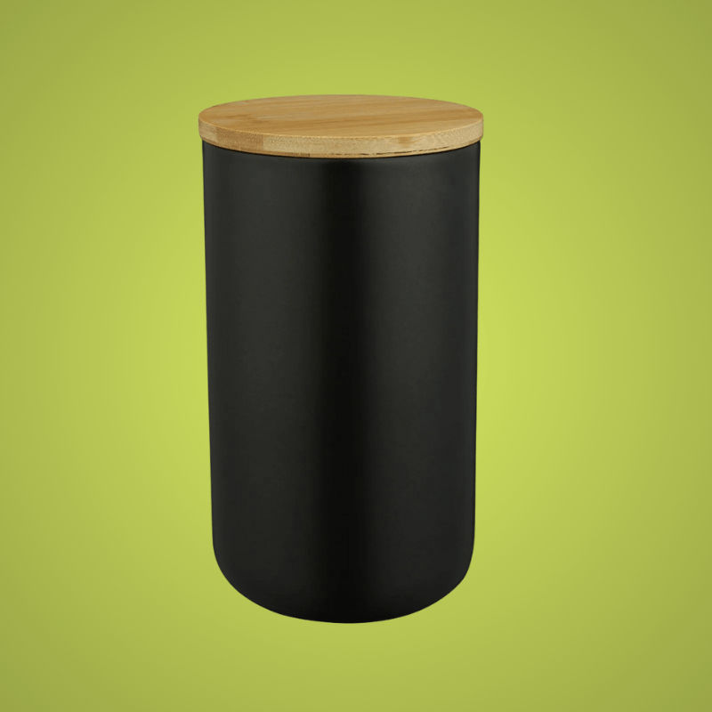 Ceramic Storage Jars with Bamboo Lid, Airtight Food Storage Containers 260 to 1000 ml, Kitchen Storage Jars for Pantry_09
