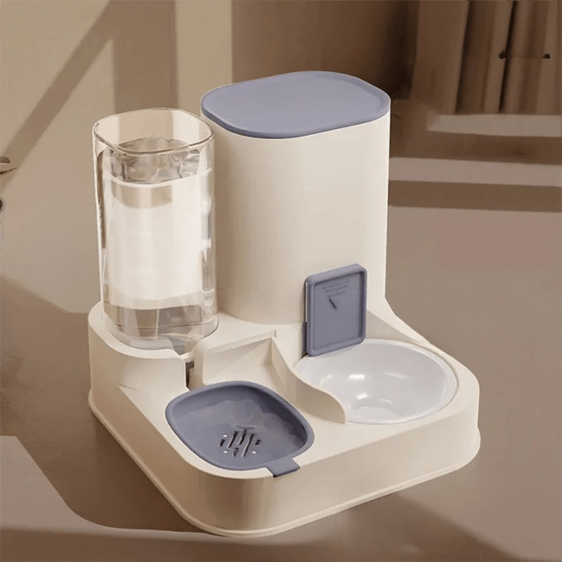 Cat Food Dispenser 2 in 1 with Water Dispenser, Automatic Cat Feeder in Ceramic, Automatic Pet Feeder for Cats and Dogs_08