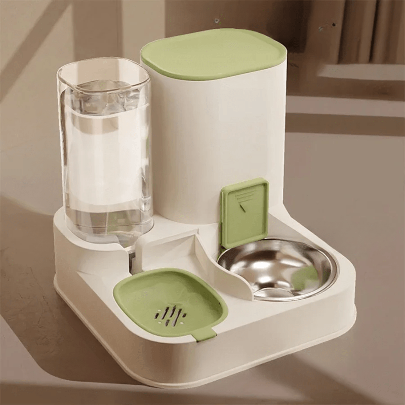 Cat Food Dispenser 2 in 1 with Water Dispenser, Automatic Cat Feeder in Ceramic, Automatic Pet Feeder for Cats and Dogs_09