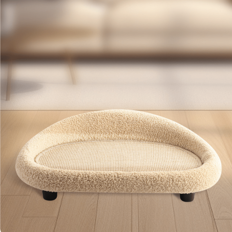 Cat Cave Bed with Sisal Scratching Surface, Cosy Cat Bed with Washable Cushion, Cat Scratcher Bed_13