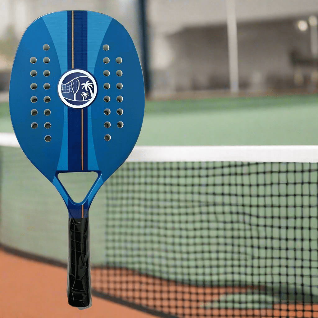 Beach Tennis Racket, Carbon Fibre Racket with EVA Foam Core, Beach Tennis Paddle for Control and Stability