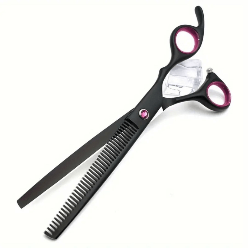 Dog Grooming Scissors Set, 4 Piece Pet Grooming Scissor Set with Thinning and Curved Shears, Dog Trimming Scissors_06