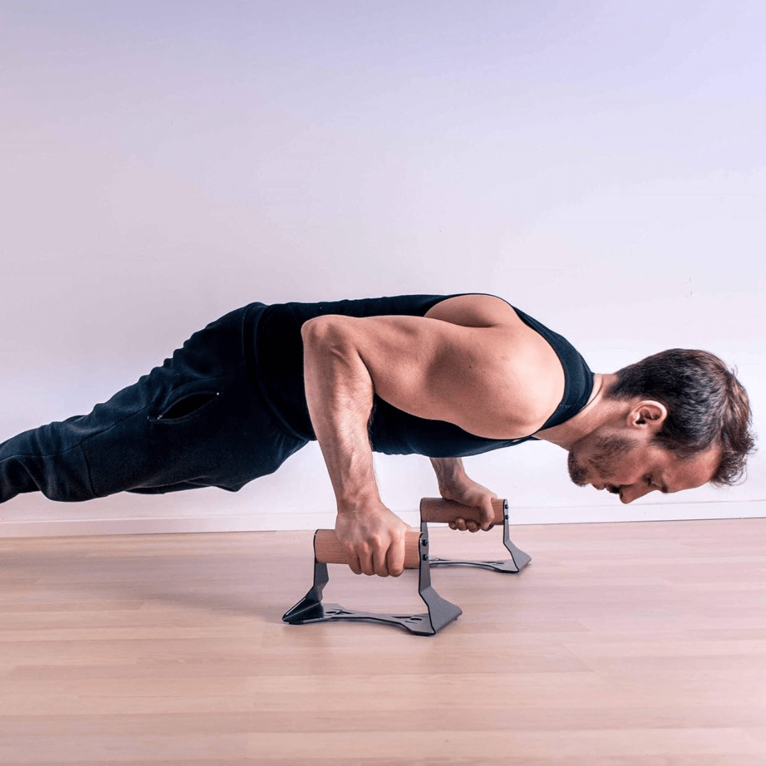 Wooden Parallettes with Steel Core, Calisthenics Bars, Parallette Bars for Push Ups and Dips, Calisthenics Equipment_00