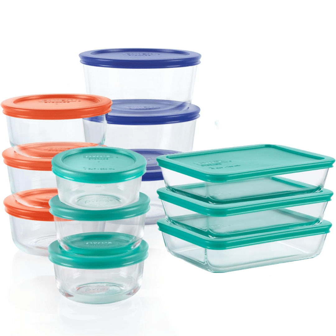 Glass Meal Prep Containers, Glass Tupperware Set 12 Piece, Glass Containers with Lids, Airtight Food Storage Containers