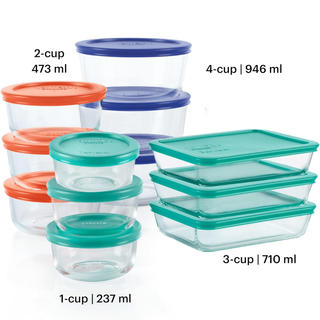 Glass Meal Prep Containers, Glass Tupperware Set 12 Piece, Glass Containers with Lids, Airtight Food Storage Containers_02