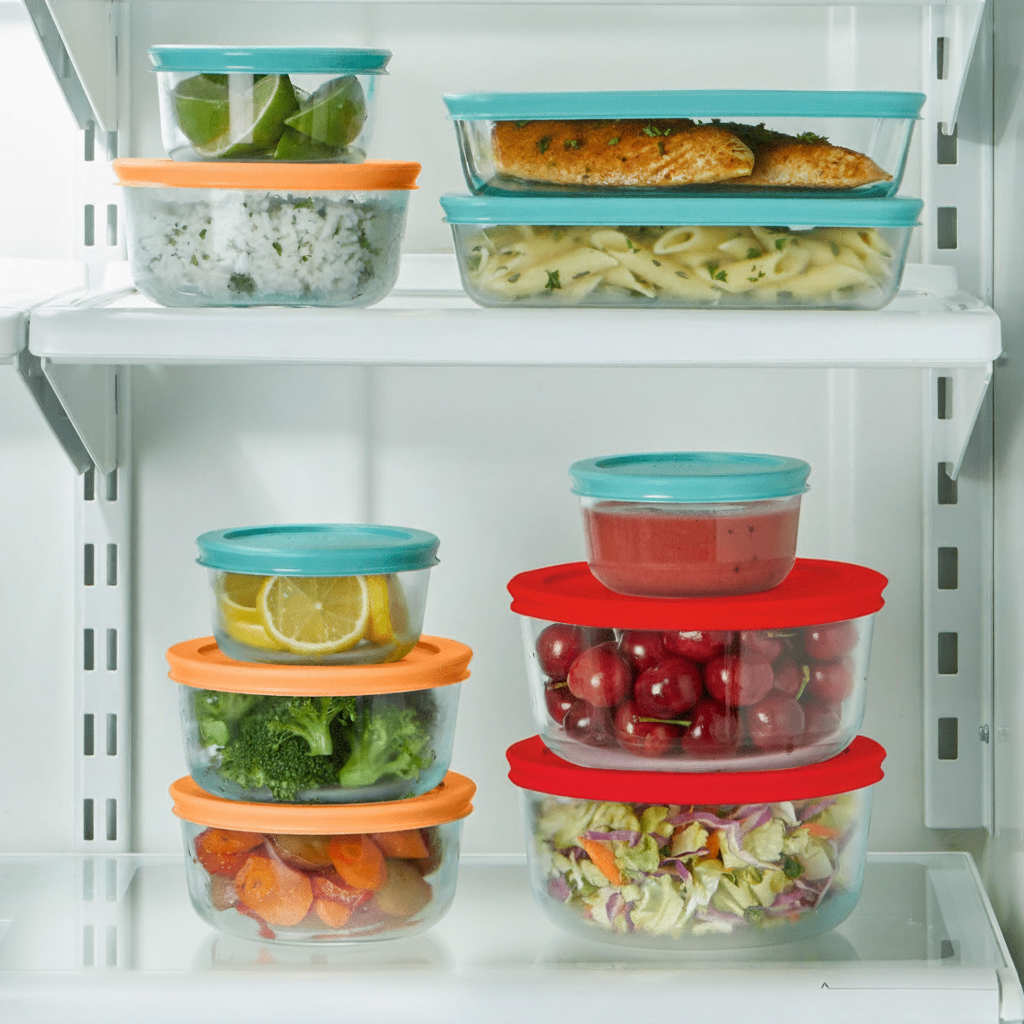 Glass Meal Prep Containers, Glass Tupperware Set 12 Piece, Glass Containers with Lids, Airtight Food Storage Containers_03