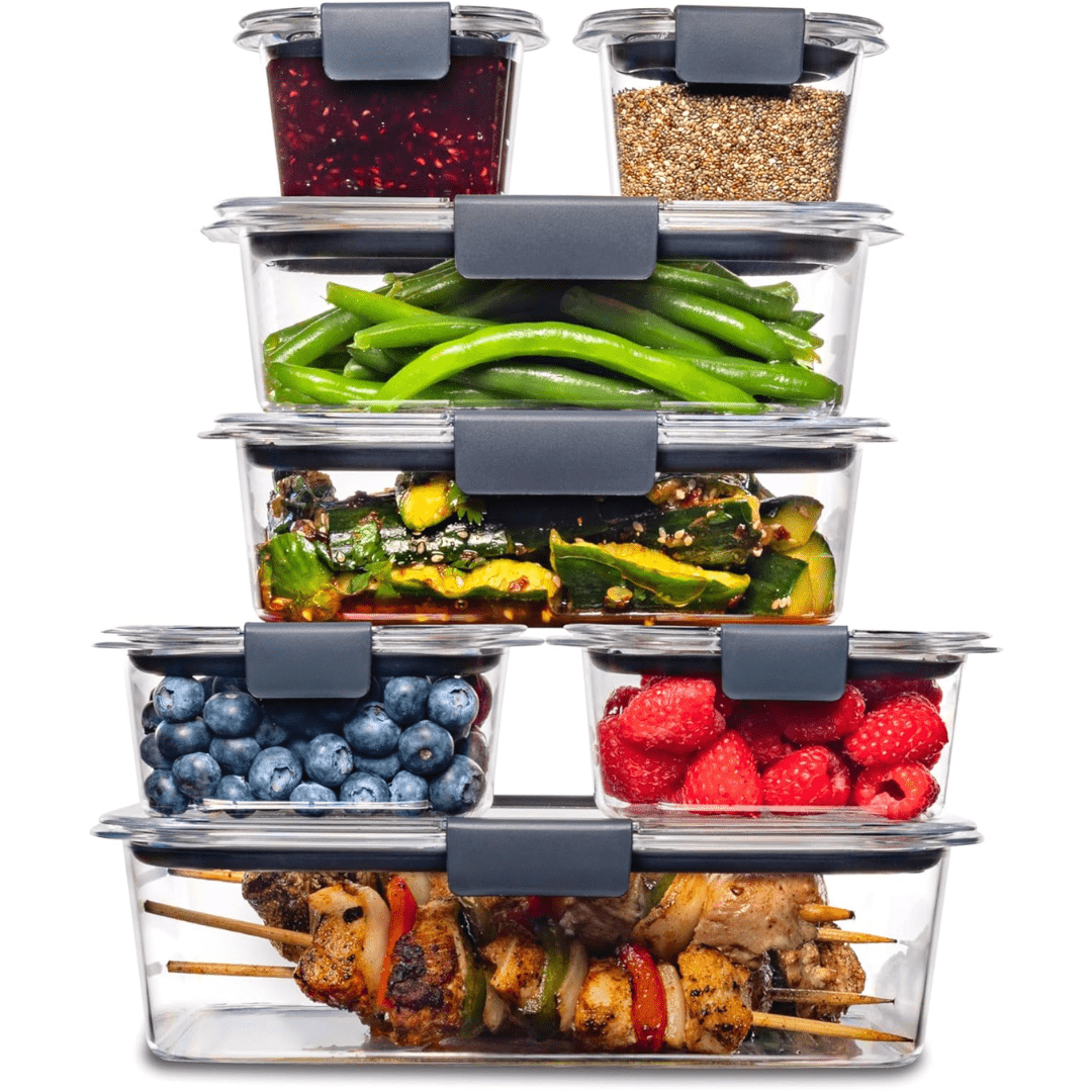 Meal Prep Containers Set of 7, Airtight Food Storage Containers with Lids, Plastic Food Containers, Tupperware