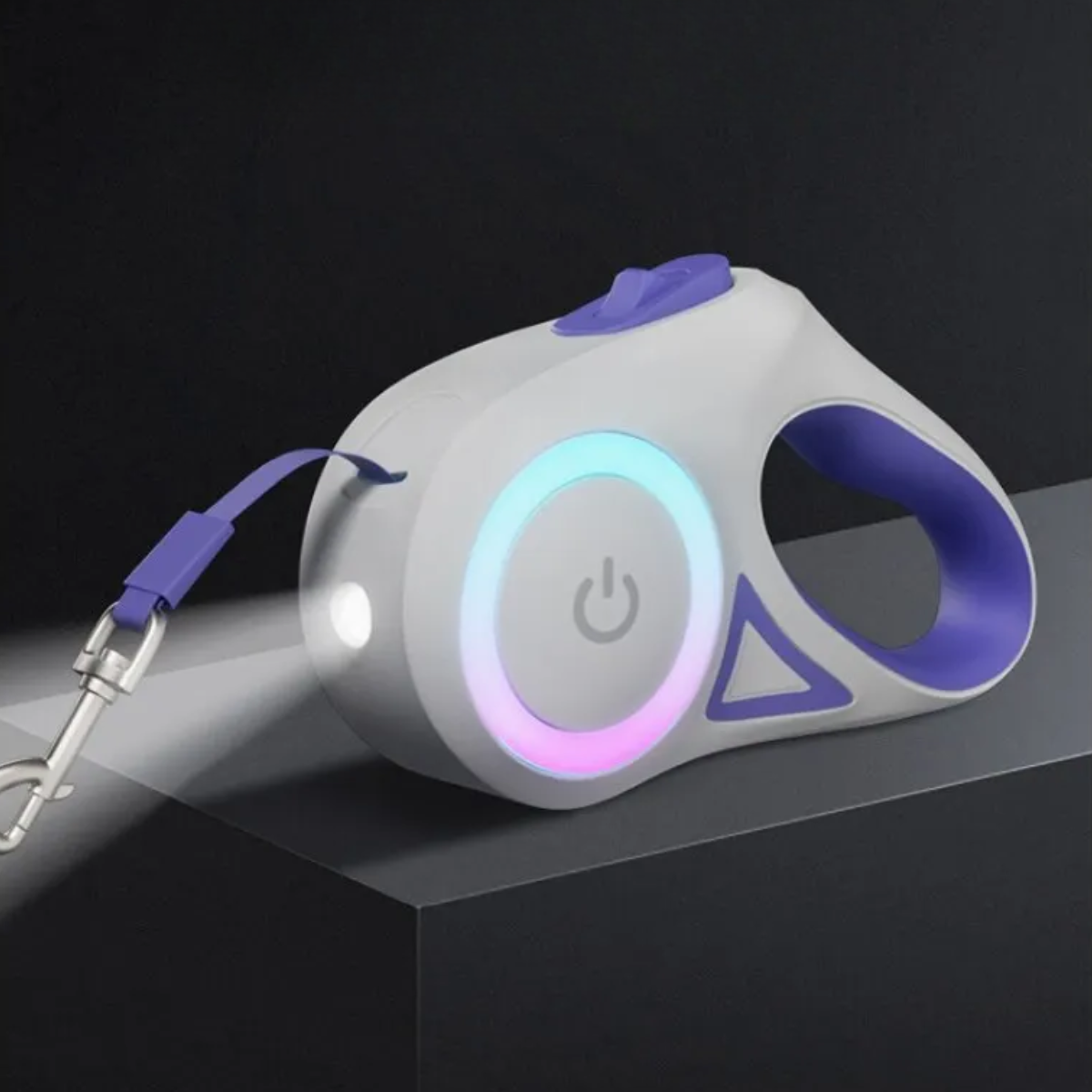Retractable Dog Lead with LED Light, Extendable Dog Lead 3 m or 5 m with USB Rechargeable Battery for Dogs up to 30 kg_00