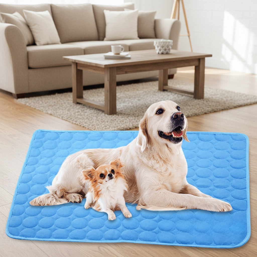 Dog Cooling Mat Pressure Activated, Pet Cooling Mat for Cats, Washable Cooling Pad for Dogs with No Freezing Needed_02