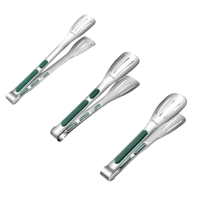 Stainless Steel Kitchen Tongs, BBQ Tongs with Non Slip Silicone Handle, BBQ Accessories for Meat and Salad_06