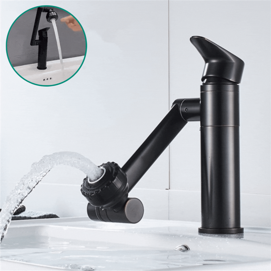 Kitchen Tap with Spray, Flexible 360 Degree Bathroom Tap