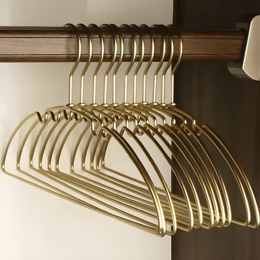 Coat Hangers Slim, Space Saving Clothes Hangers in Aluminium, Non Slip Garment Hangers, Wardrobe Organiser_00