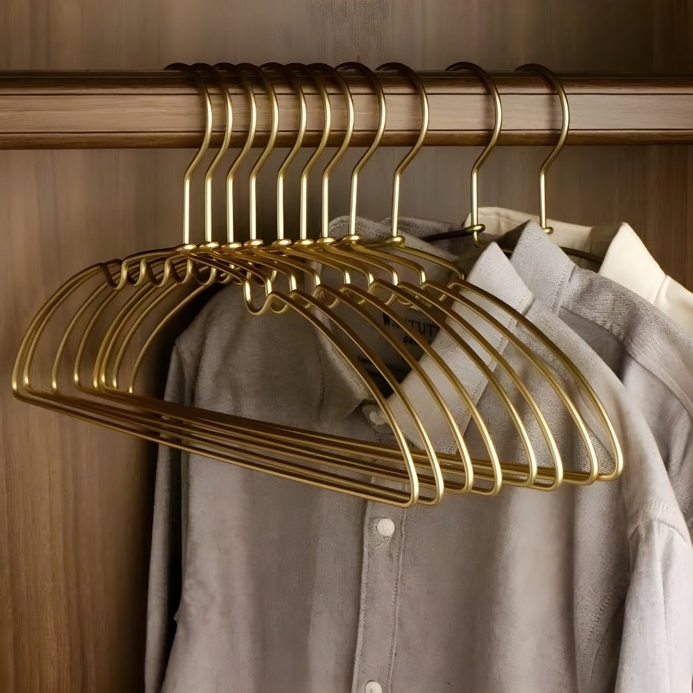 Coat Hangers Slim, Space Saving Clothes Hangers in Aluminium, Non Slip Garment Hangers, Wardrobe Organiser_01