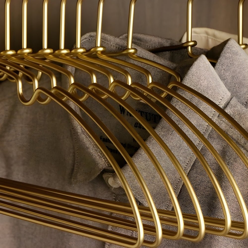 Coat Hangers Slim, Space Saving Clothes Hangers in Aluminium, Non Slip Garment Hangers, Wardrobe Organiser_02