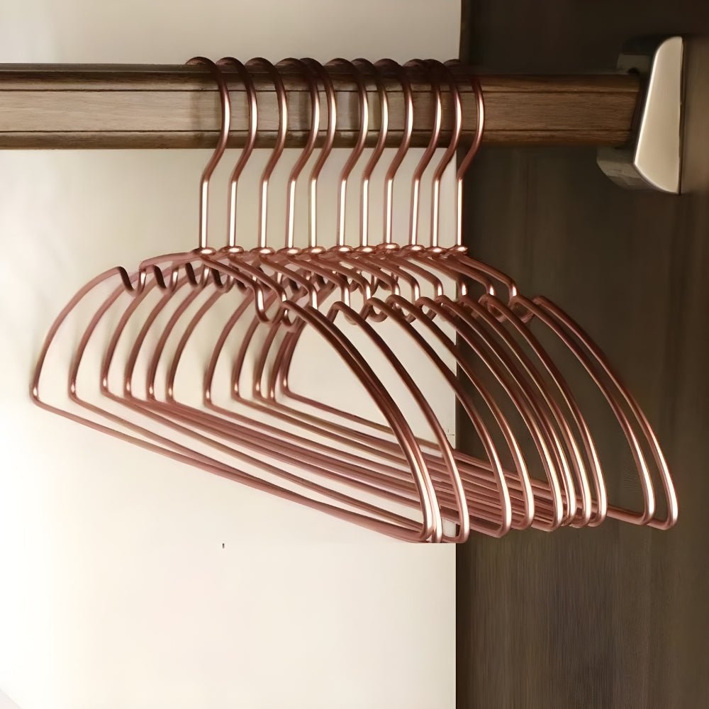 Coat Hangers Slim, Space Saving Clothes Hangers in Aluminium, Non Slip Garment Hangers, Wardrobe Organiser_05