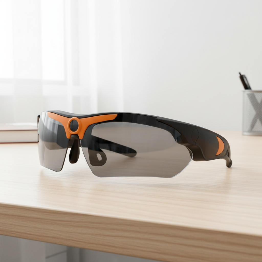 Smart Glasses with Camera, Camera Glasses 1080p HD Video, Video Recording Glasses with Built In Storage, Wearable Camera
