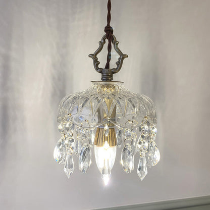 Vera Floral Pendant Light | Vintage Copper, Glass and K9 Crystal 4