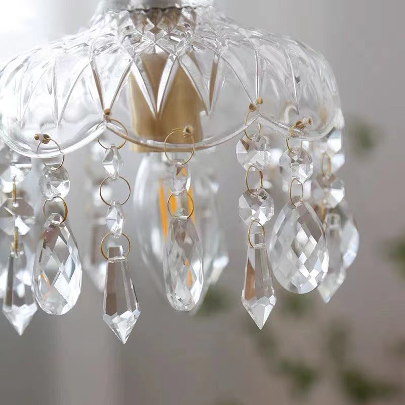 Vera Floral Pendant Light | Vintage Copper, Glass and K9 Crystal 8