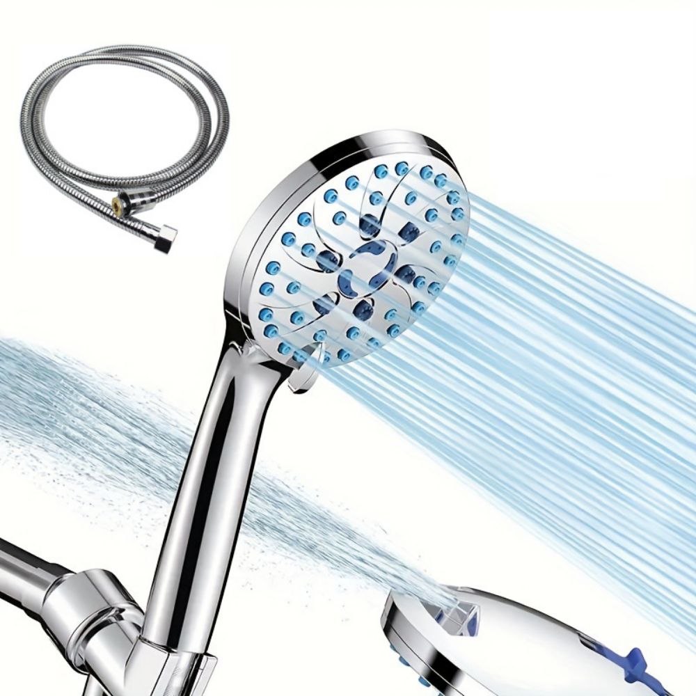 Versatile Handheld Shower Head with High Pressure & Multi Spray Settings for Ultimate Comfort