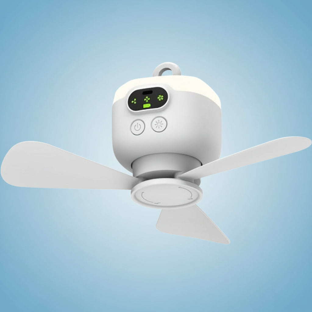 Versatile Portable Camping Fan with Remote Control & LED Light | Rechargeable 8000mAh Battery for Outdoor Comfort 4