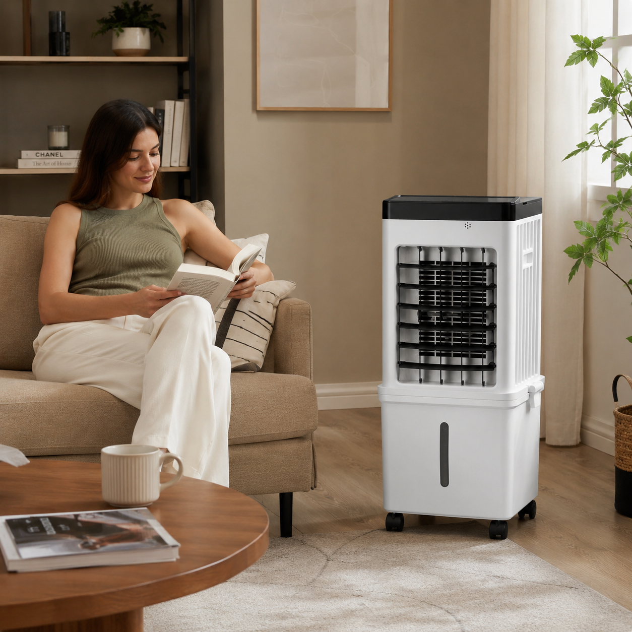 Versatile Portable Swamp Cooler | 3-in-1 Evaporative Cooling Fan with 12-Hour Timer for Customized Comfort 0