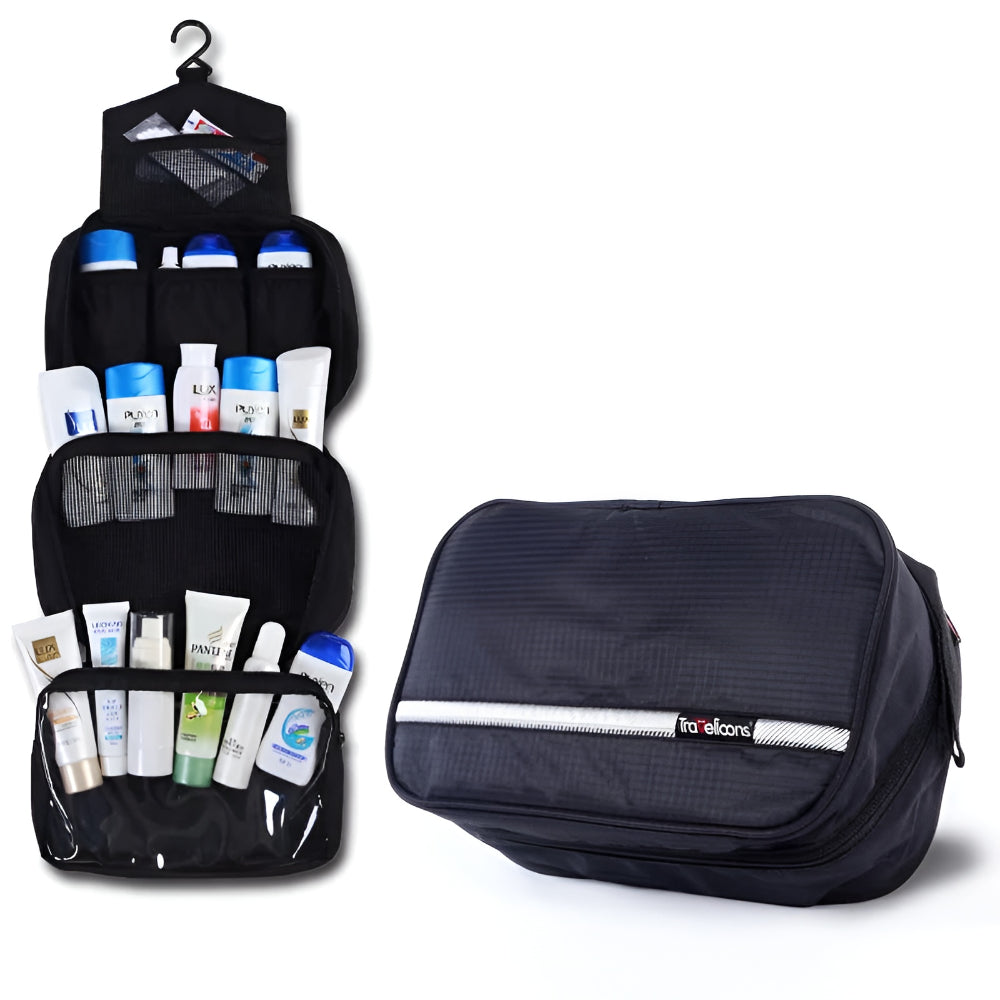 Versatile Travel Toiletry Bag with Hanging Design & Waterproof Material for Easy Organization 2