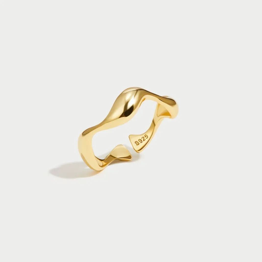 Adjustable Silver Ring, Wave Ring with Ocean Design, Beach Jewellery for Everyday Wear_04