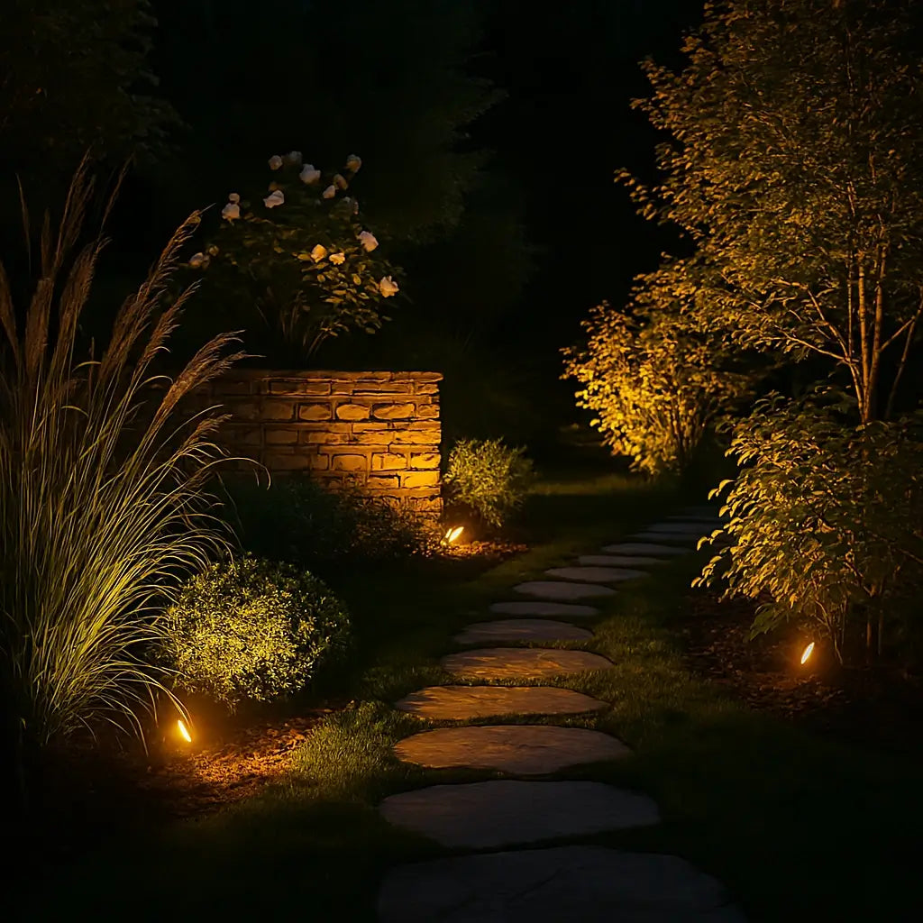 Vibrant Solar Powered Garden Spotlight with 9 Color Options | Adjustable Outdoor Lighting for Ambiance and Security 1
