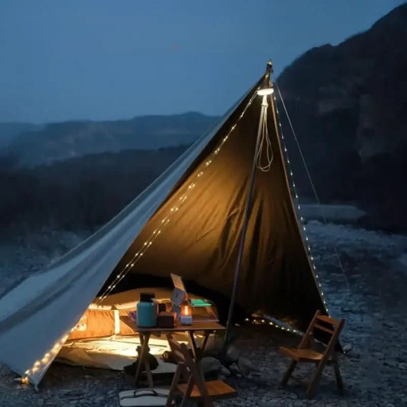 Retractable LED Camping Lights, Emergency Light with Magnetic Back and Hook, Tent Lights for Travel and Hiking