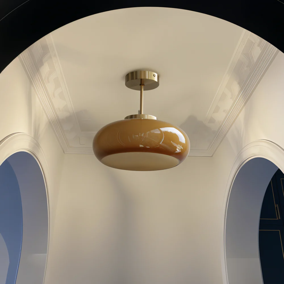 Vinta Flush Mount Ceiling Light | Elegant Glass Shade, Energy-Efficient 4