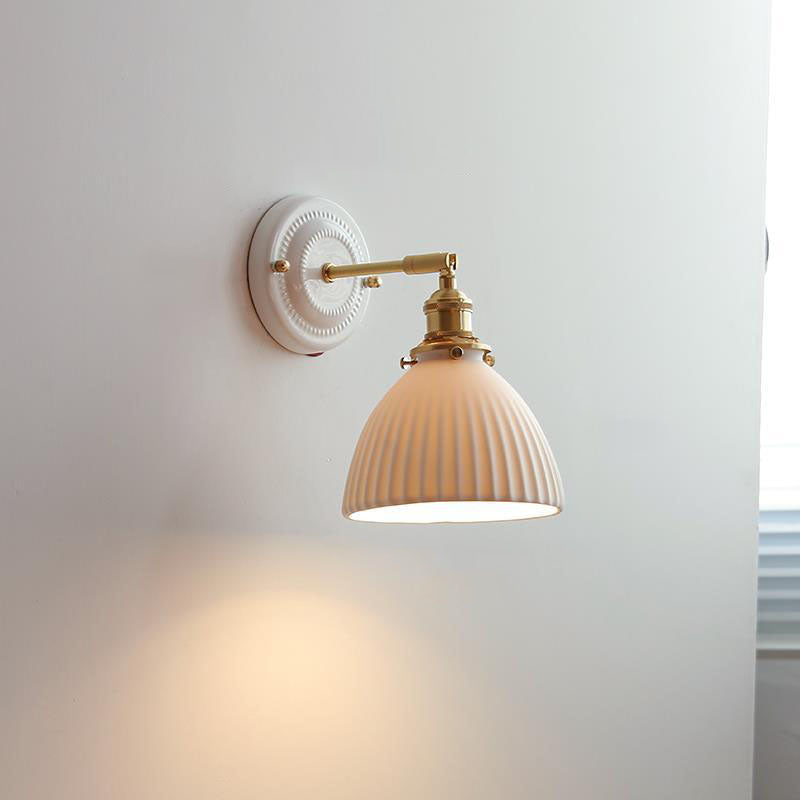 Vinta Wall Sconce | Japanese Ceramic, Vintage Brass Design 11