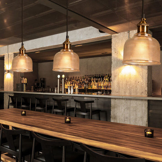 Vintage Charm | Textured Glass Pendant Light with Adjustable Height | Elegant Kitchen Lighting for Warm Ambience 0