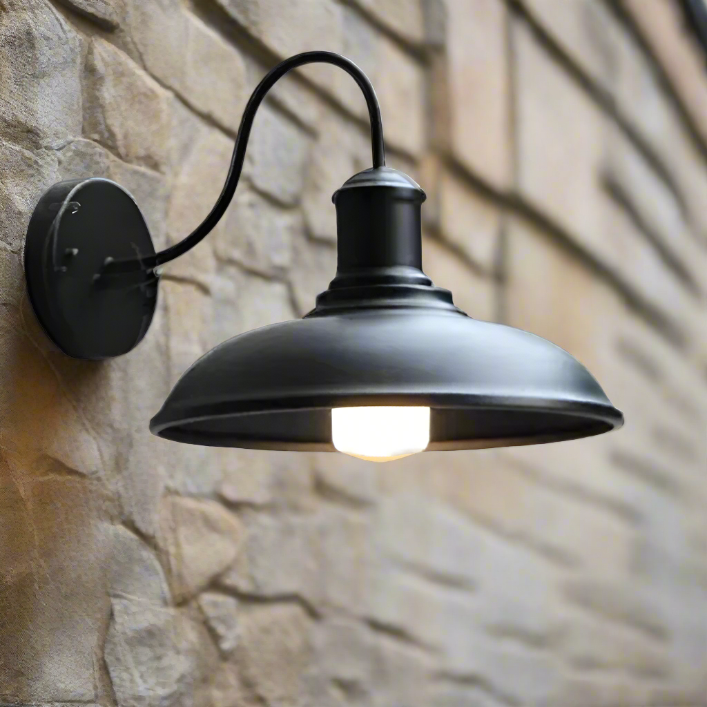 Vintage Industrial | Outdoor Wall Light with LED Bulb & Rustic Design | Durable Fixture for Patios and Garden Walls