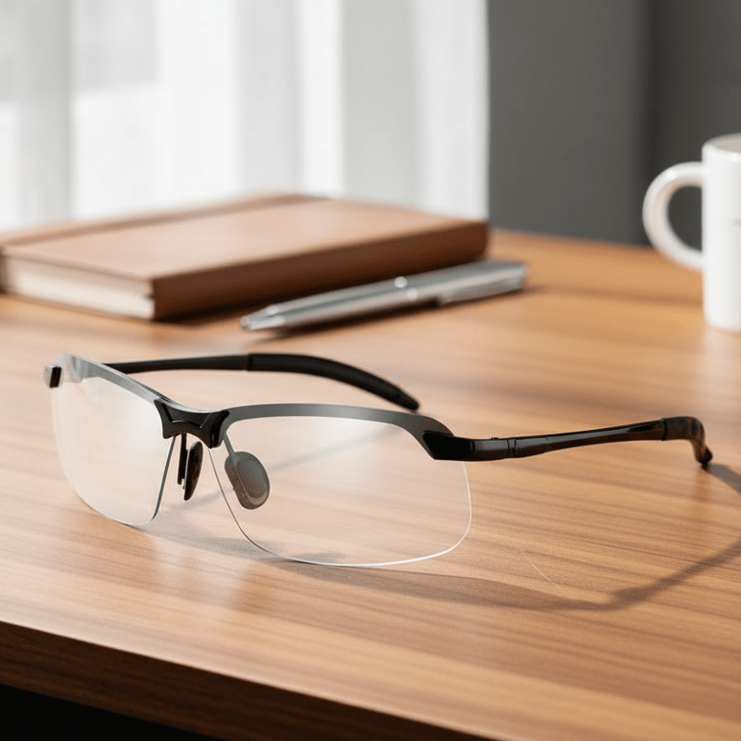 Photochromic Polarised Sunglasses, Metal Sunglasses for Driving and Walking, Photochromic Glasses for Changing Light