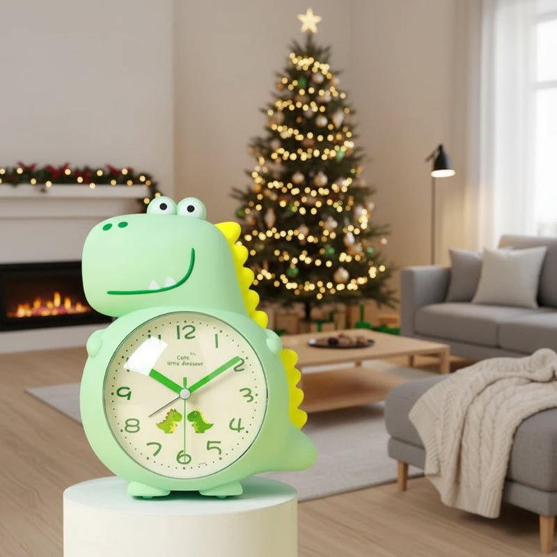 Dinosaur Alarm Clock for Kids, Non Ticking Alarm Clock